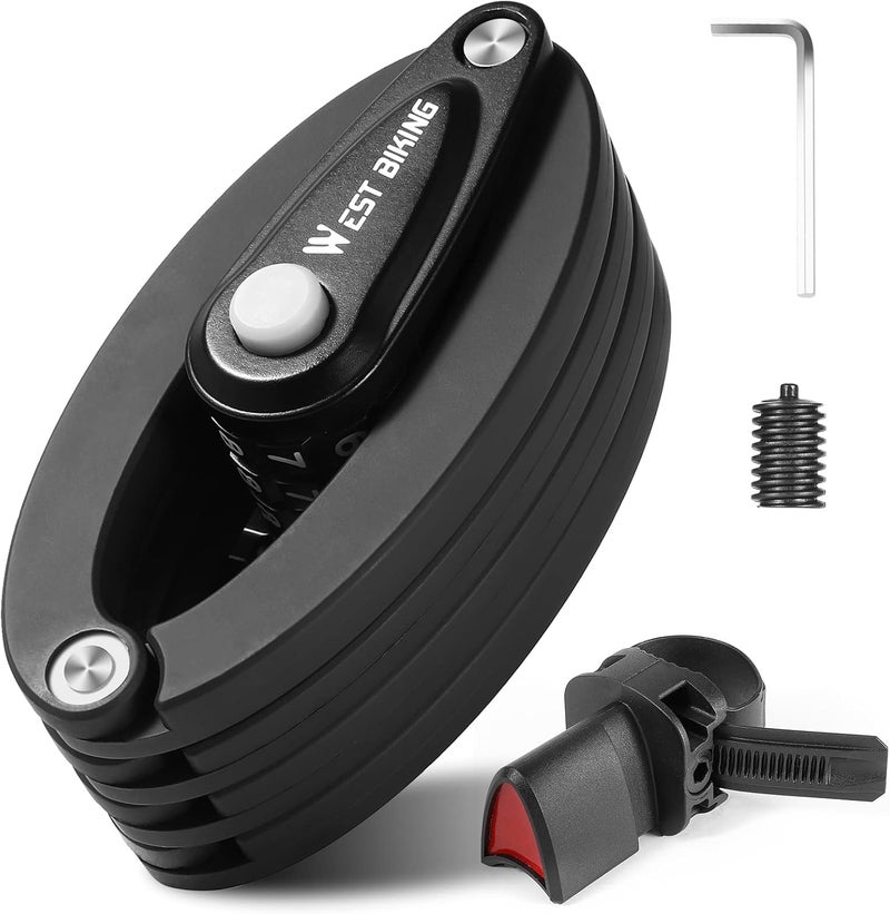 CYCLESPEED Bike Locks Heavy Duty Anti Theft Bicycle Lock Folding 4-Digit Level 6, Security Chain FoldyLock with Bracket, 2.8 FT Strong Foldable Lock - Image 1